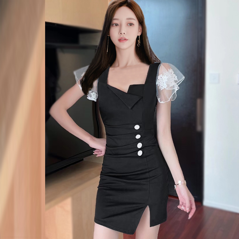 RY118# 早春款黑色法式连衣裙子女装春装2026年新款小个子高级感爆款...