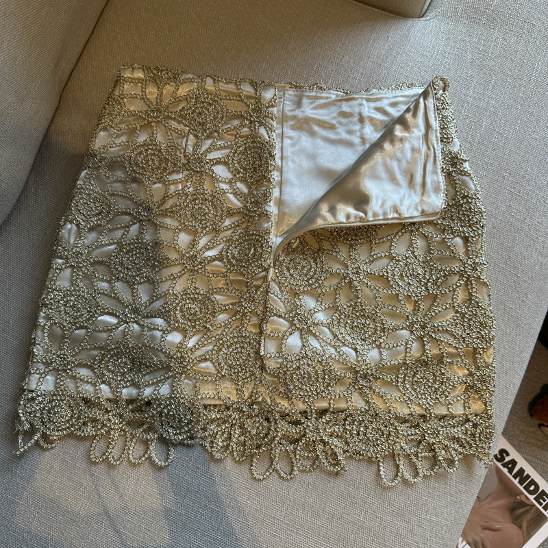 實拍 性感蕾絲刺繡半身裙女法式修身顯瘦溫柔氣質包臀短裙子