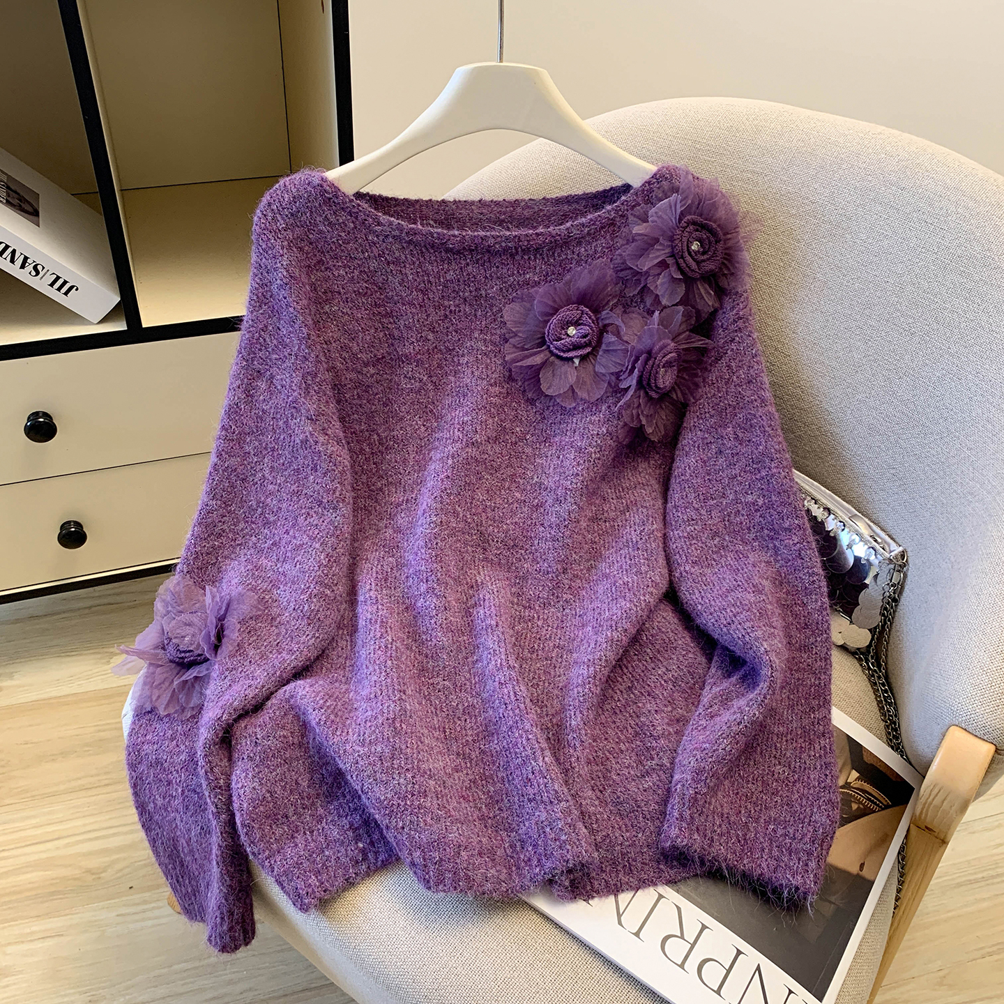 MY15533# 毛衣慵懒高级感加厚松弛感毛线衣新款上衣巨好看针织女装女裝...