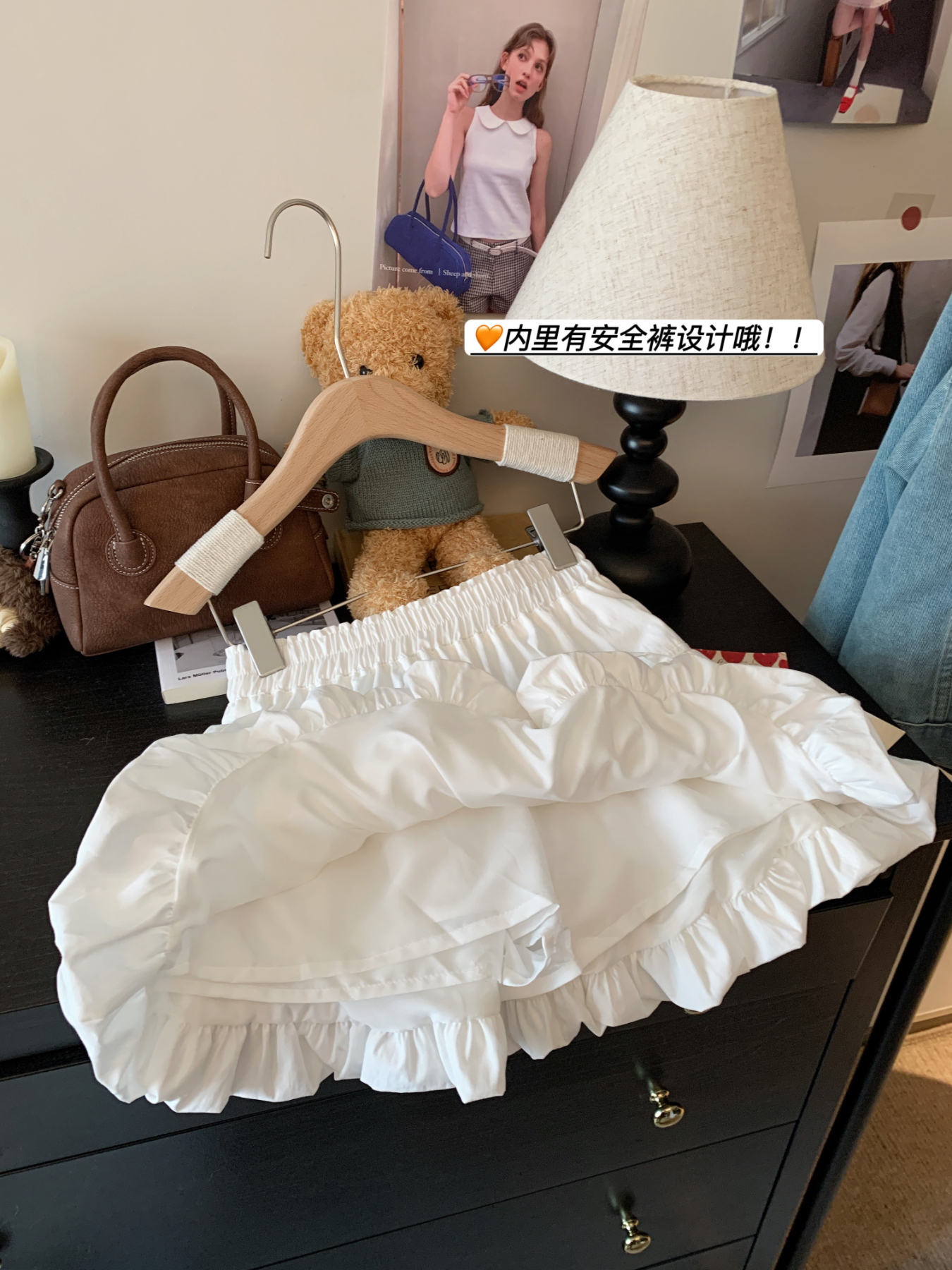 實拍~新款云朵蓬蓬裙高腰A字花苞褶皺半身裙遮胯顯瘦燈籠短裙