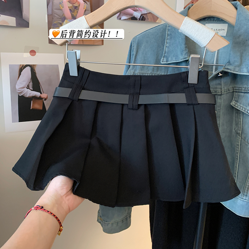 實拍半身裙女2025新款秋冬高腰小個子美式顯瘦a字百褶超短裙