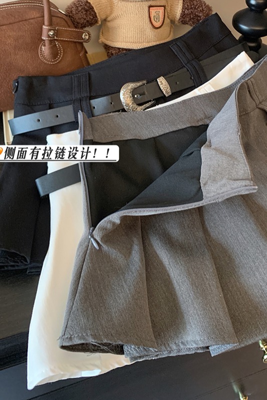 實拍半身裙女2025新款秋冬高腰小個子美式顯瘦a字百褶超短裙
