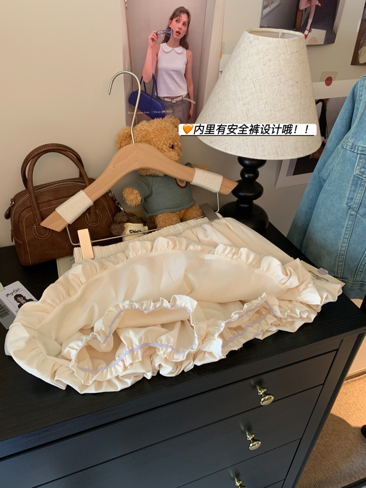 實拍秋冬新款防走光南瓜花苞裙學生白色蛋糕裙高腰半身短裙女