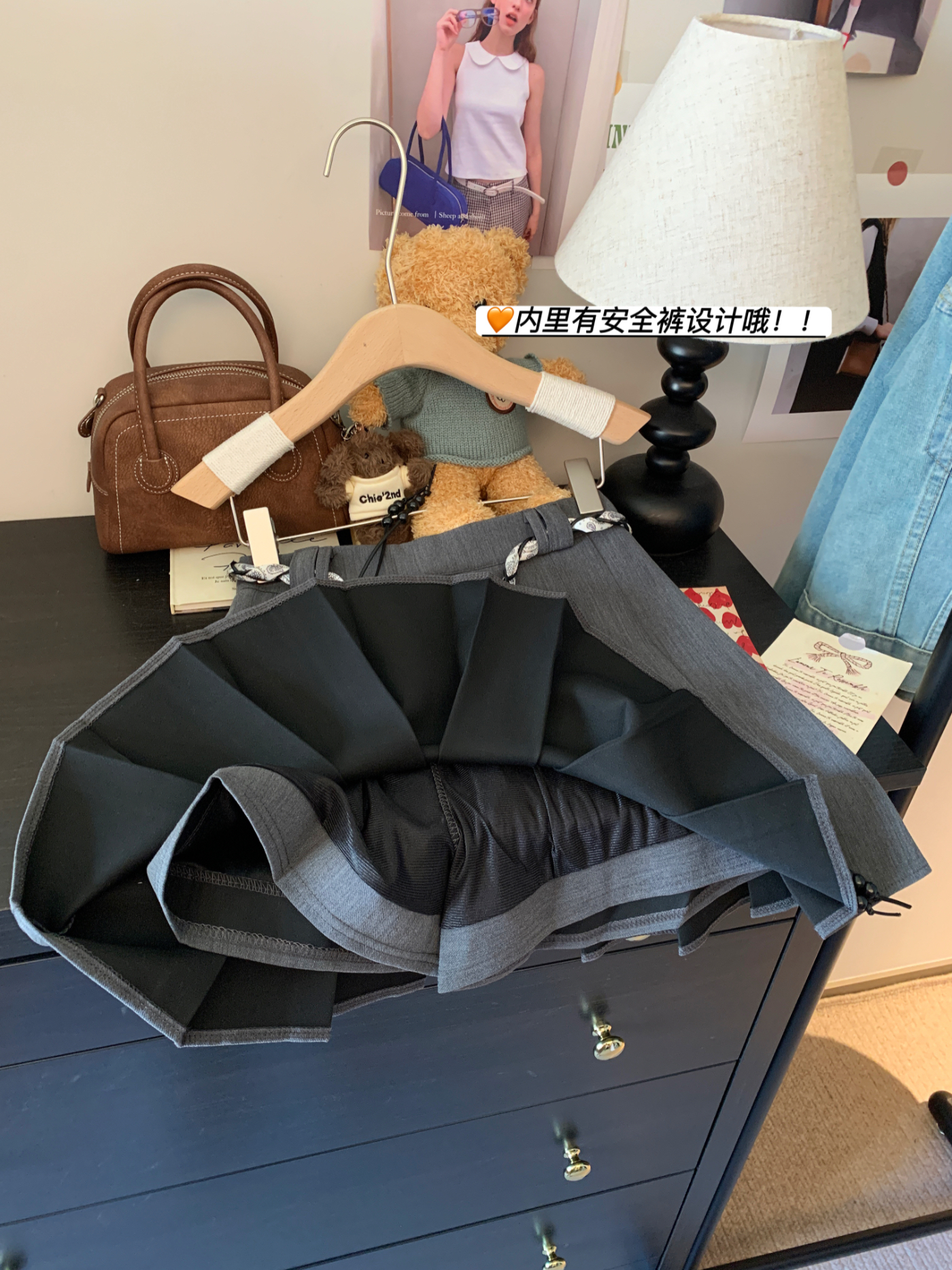 實拍學院風灰色百褶裙女2025秋新款小個子顯瘦西裝a字短裙半身裙