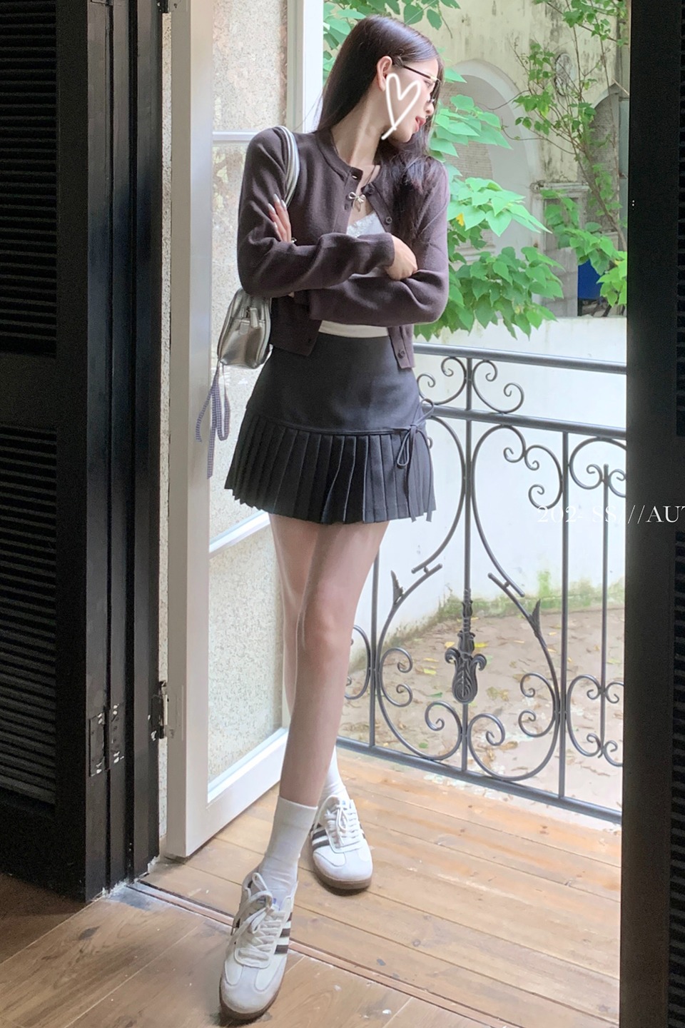 實拍短裙高腰半身裙女2026春季新款蝴蝶結系帶防走光顯瘦a字裙子