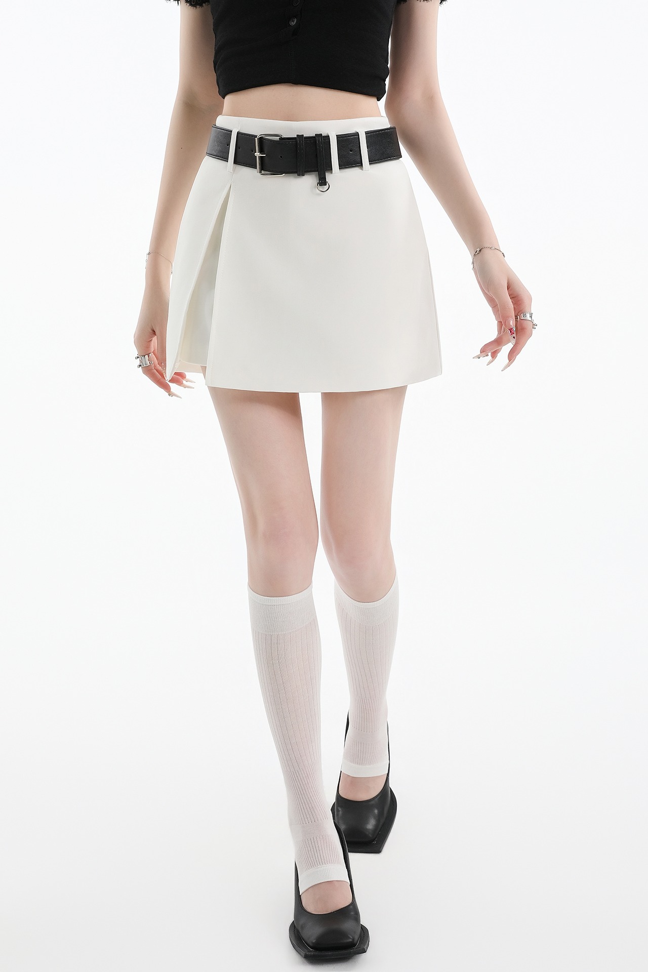 實拍辣妹開叉西裝半身裙女春夏2026新款a字半裙小個子包臀短裙褲