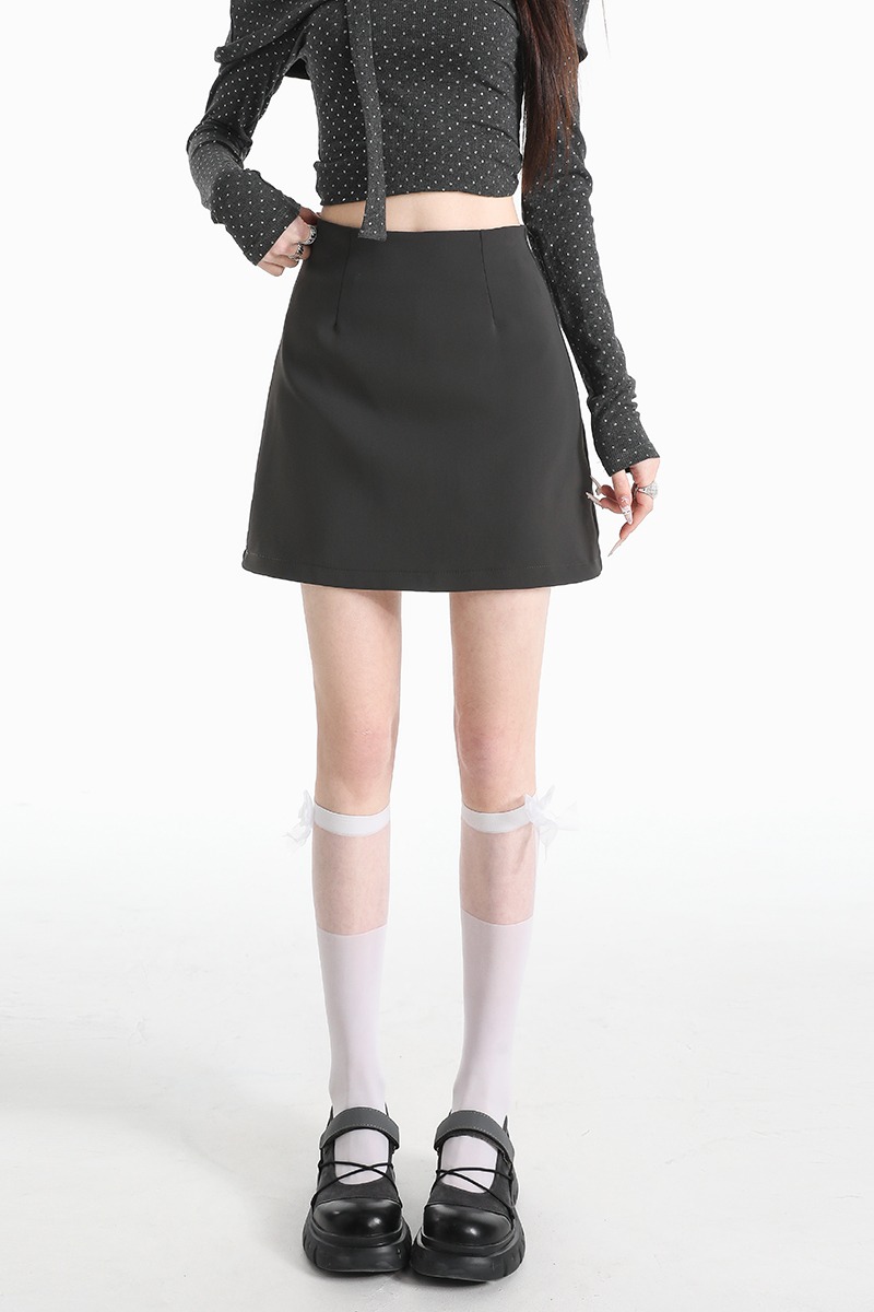 實拍高腰短裙女夏季半身裙小個子2026新款防走光顯瘦包臀a字裙