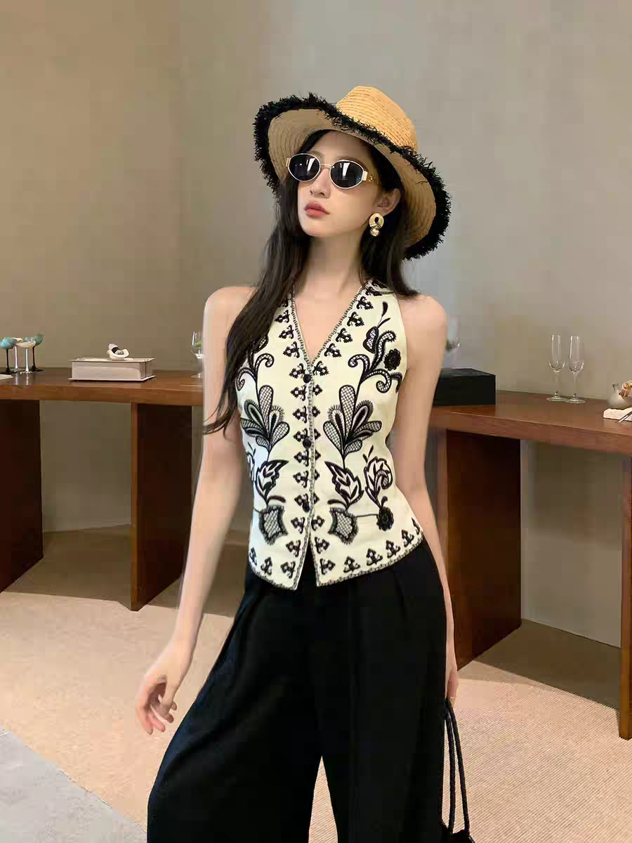 FA32982# 夏季无袖背心设计感个性百搭新款上衣 服裝批發女裝批發服飾貨源