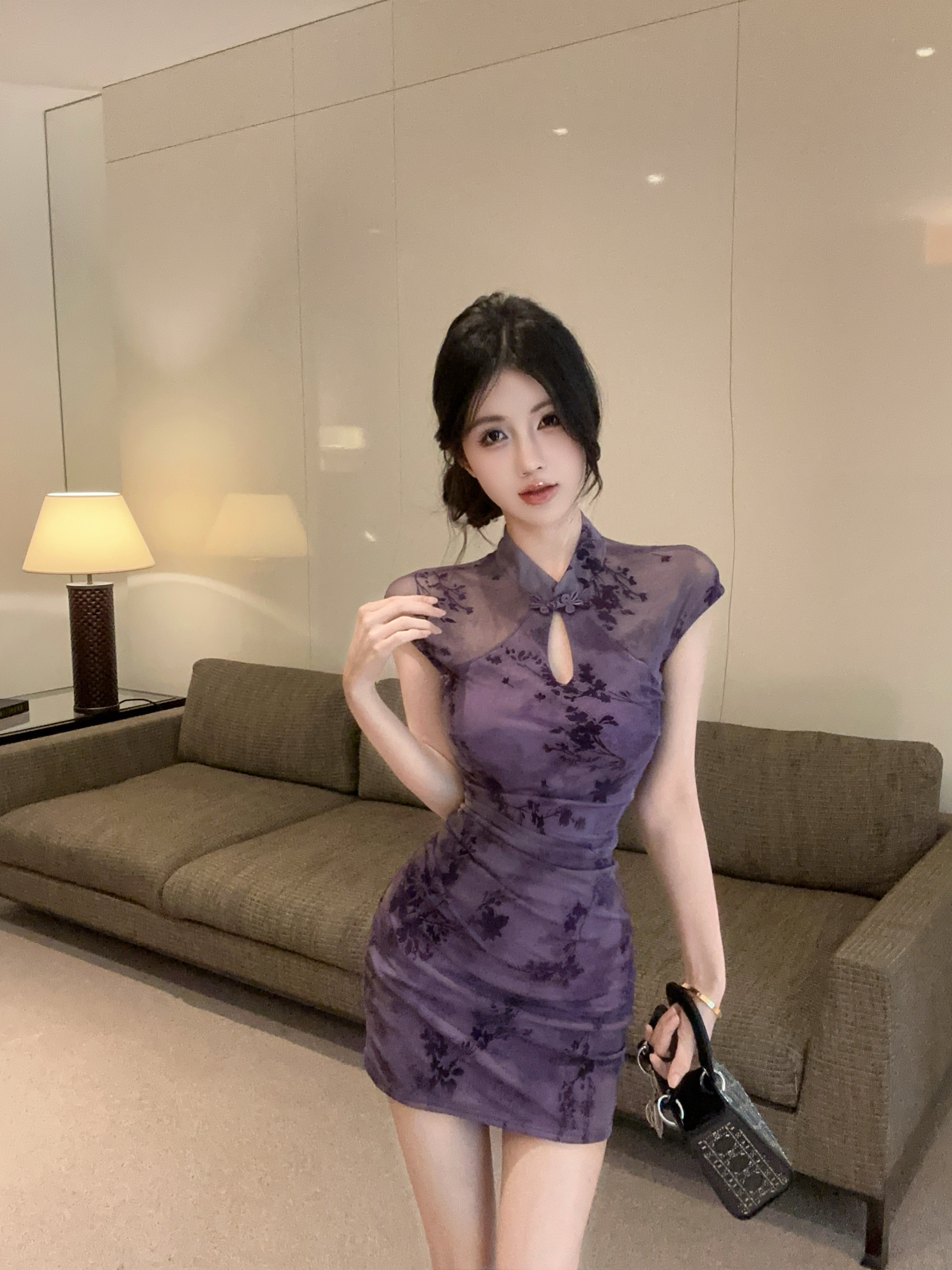 MY13264# 性感风新中式改良旗袍连衣裙夏季新款气质绝美包臀短裙女裝貨...