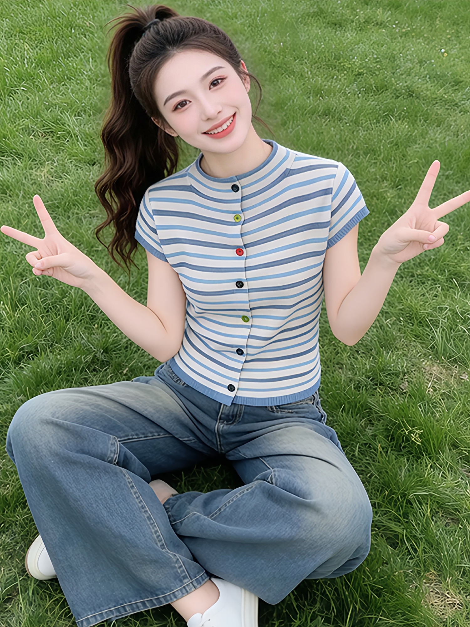 法式復古氣質短款條紋T恤女2026夏季新款高級感簡約短袖針織衫潮