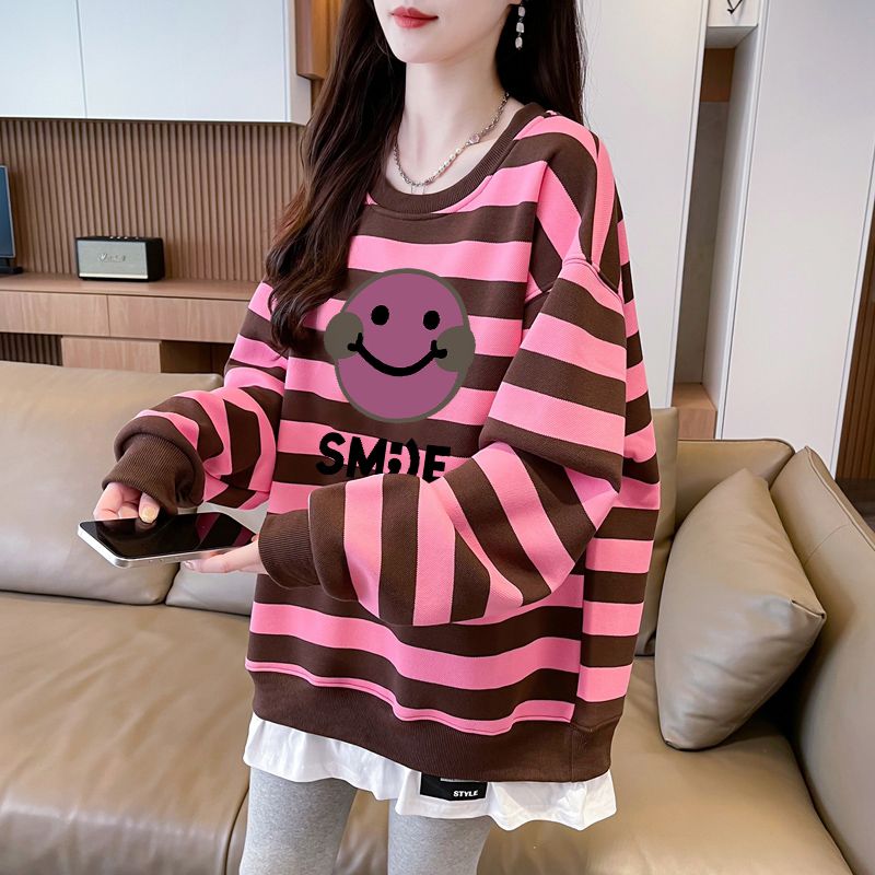 MY14625# 珠地布复合银狐绒/后包领/全件压线加绒卫衣女女裝貨源服裝...