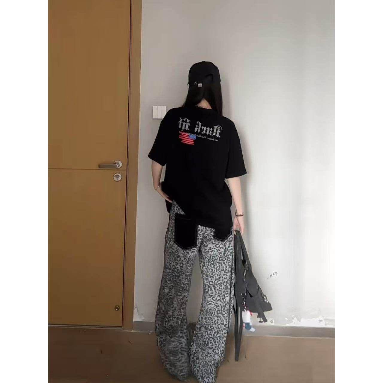 三本針+印花19支220克純棉短袖T恤男女