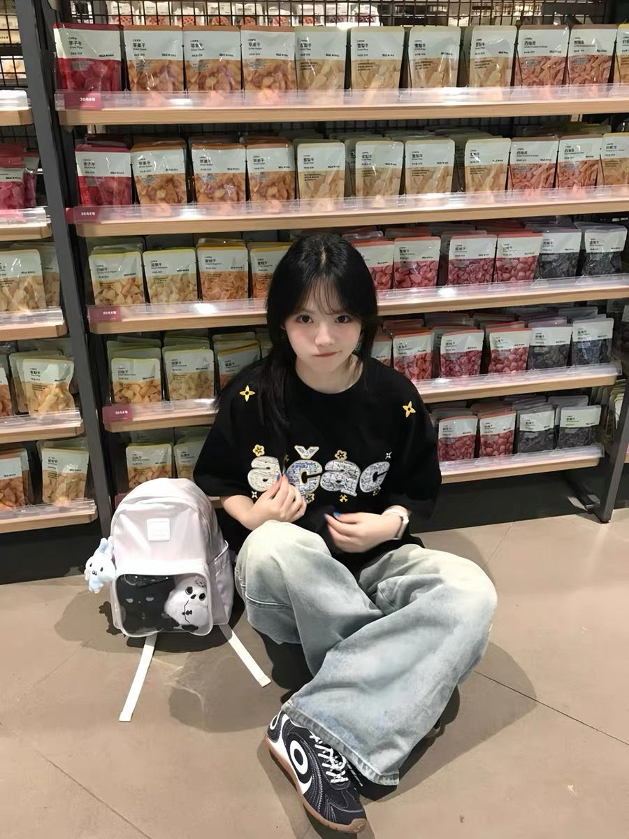 小香風刺繡貼布+內里鋪布19支220克純棉短袖T恤女