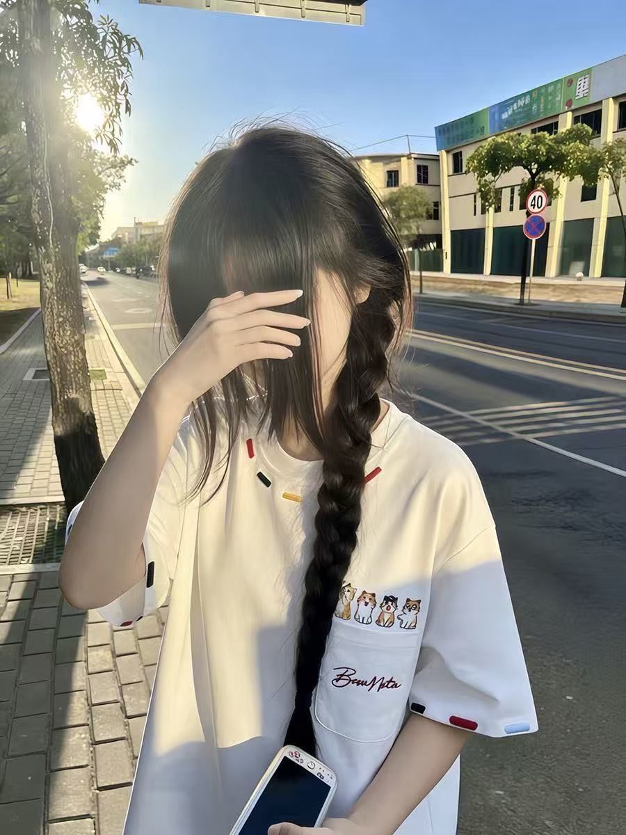全密針繡+口袋+內里鋪布19支220克純棉短袖T恤女