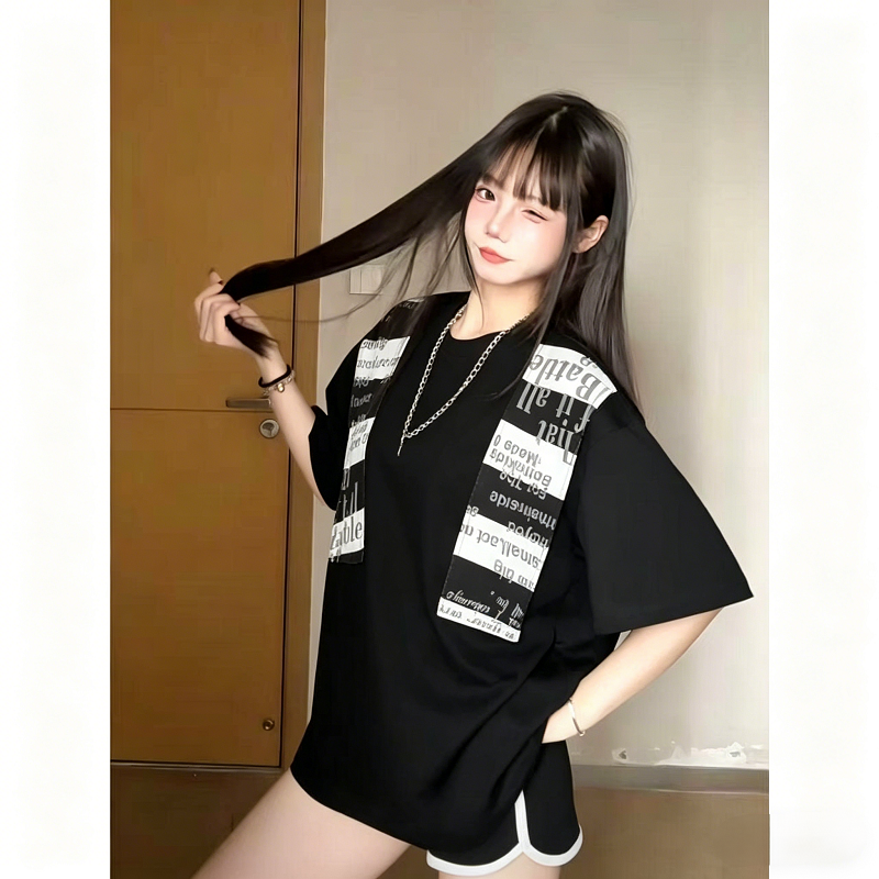 三本針+原版色織披肩19支220克純棉短袖T恤男女