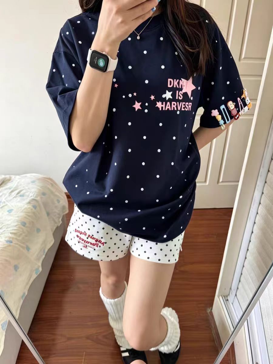 配輔料純棉220克精梳緊密短袖t恤男女