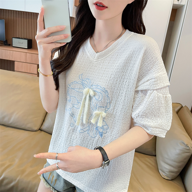 實拍炸街抖音質量原版輔料純棉原版t恤女潮新款上衣大碼女裝