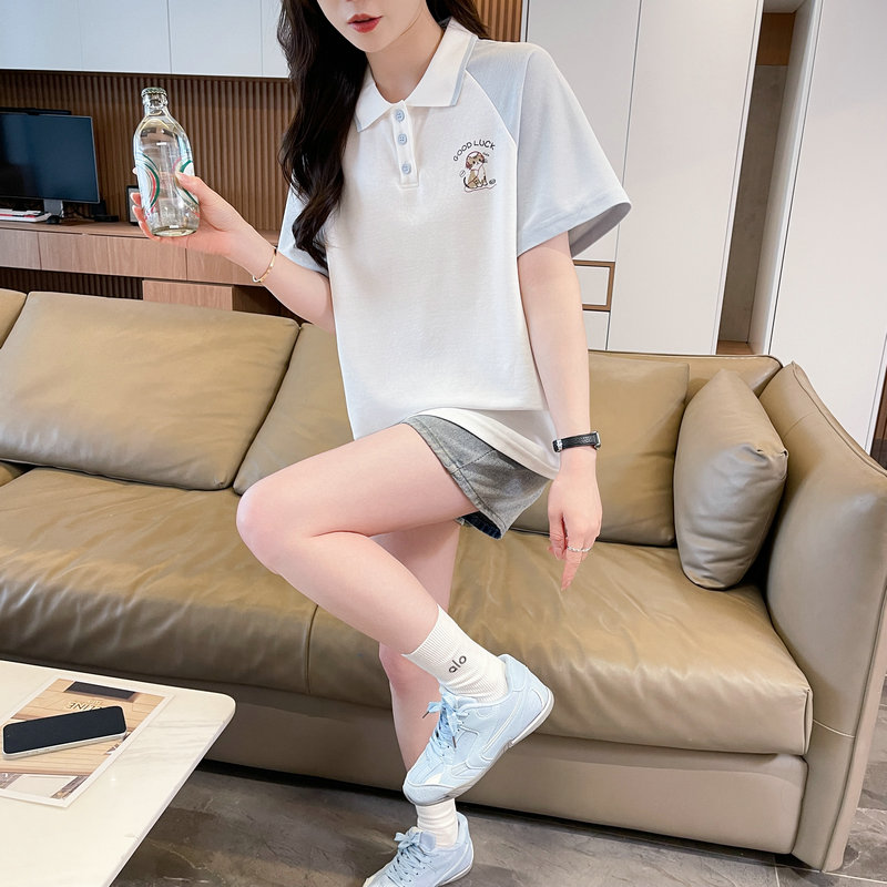 實拍炸街抖音質量原版輔料棉質短袖t恤女潮新款上衣大碼女裝