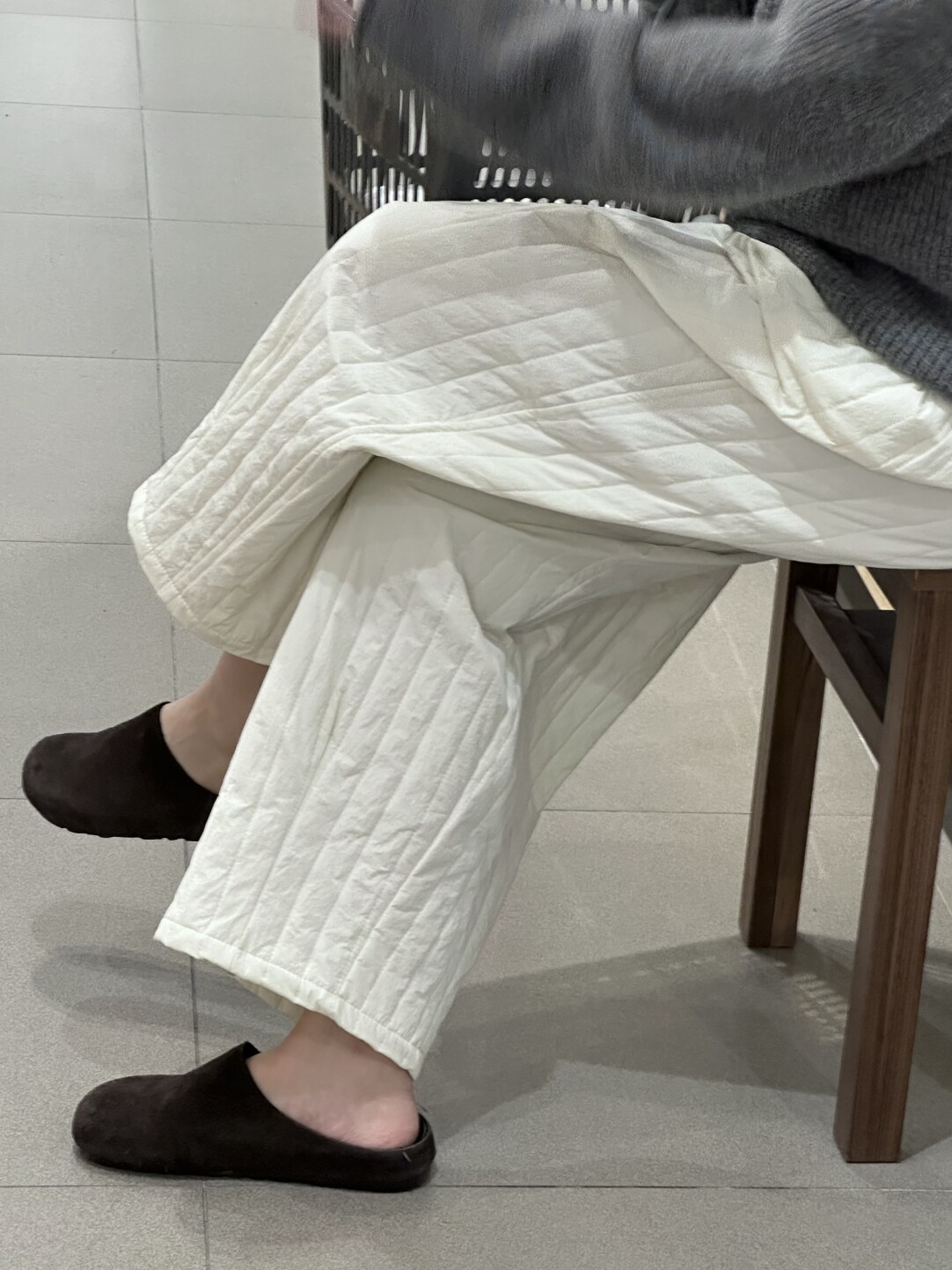 日系簡約百搭夾棉氣球褲
