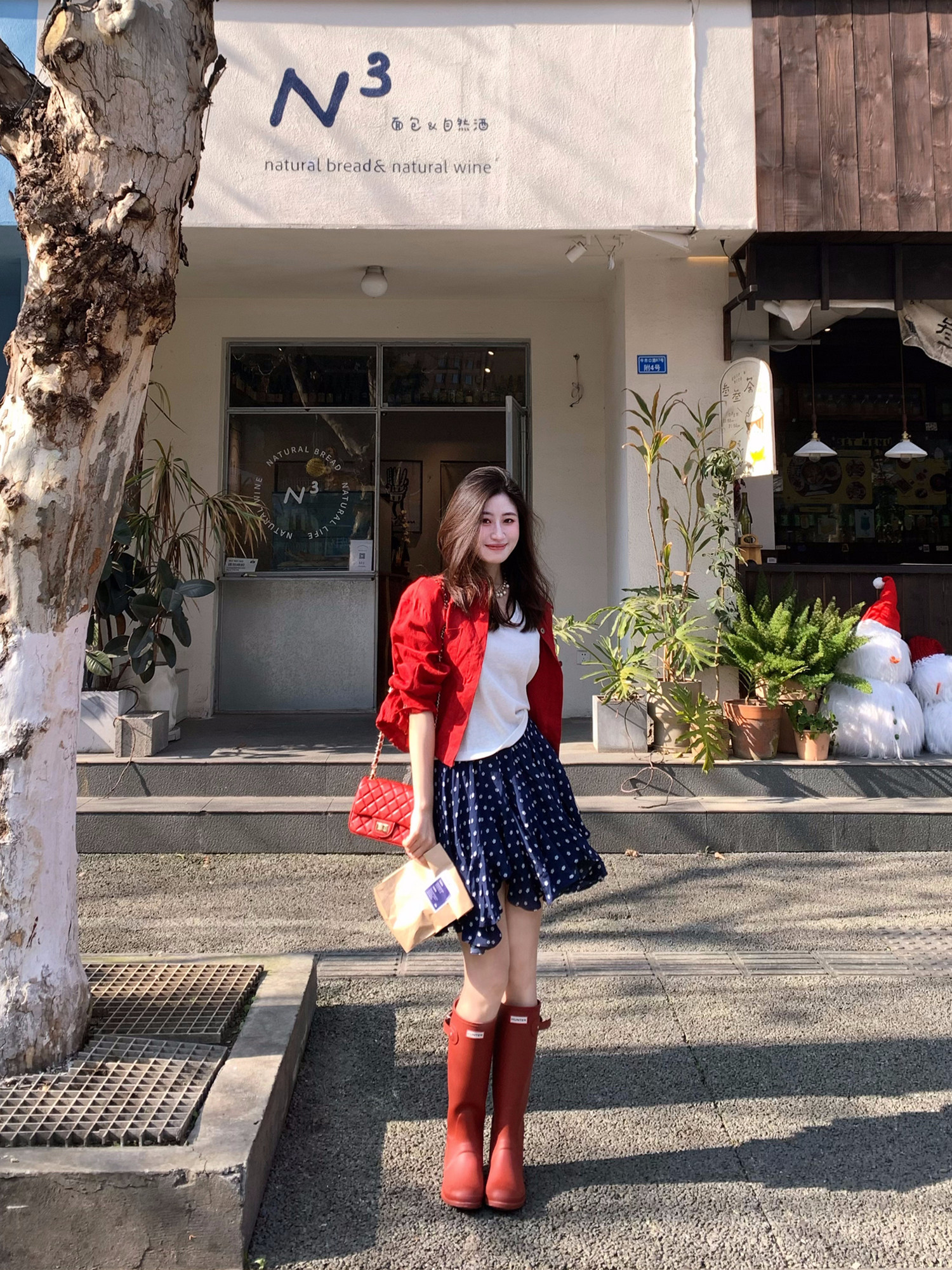 西西里漫花 藍白花人絲半身裙女法式復古氣質不規則短裙