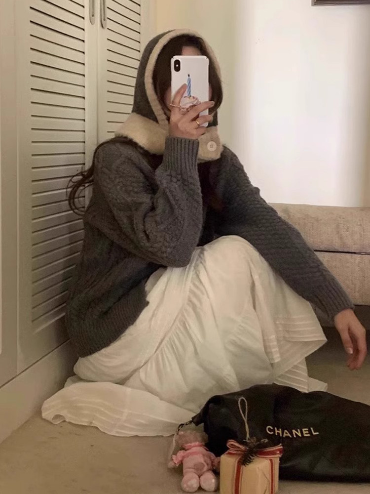 白色半身裙女春秋夏季小個子法式蛋糕裙高腰a字傘裙中長款半裙子
