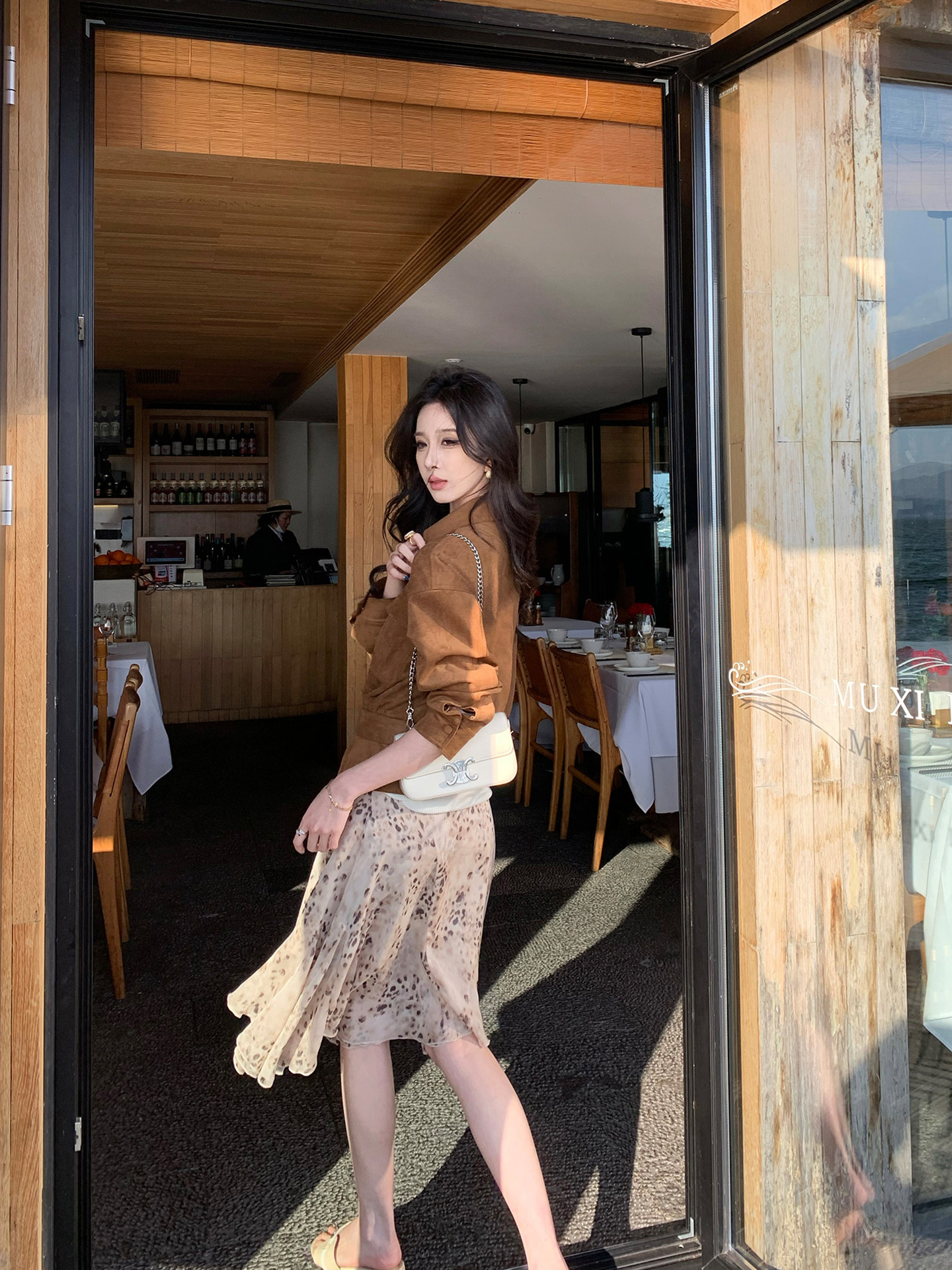 春夏豹紋印花a字半身裙2026新款不規則碎花蛋糕裙子中裙