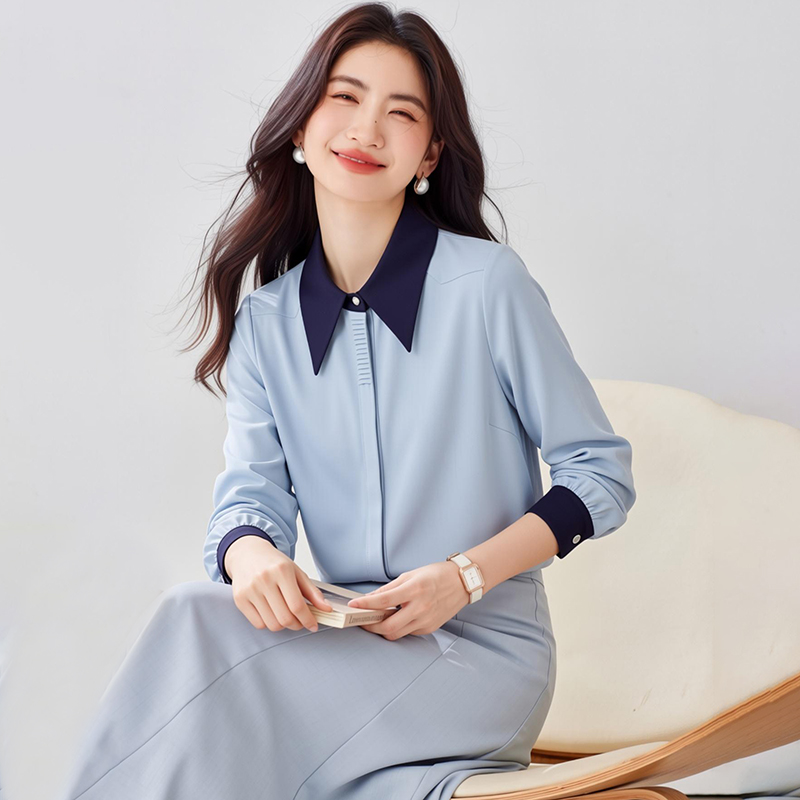 襯衫女長袖2026春秋新款設計感小眾洋氣上衣通勤氣質雪紡襯衣