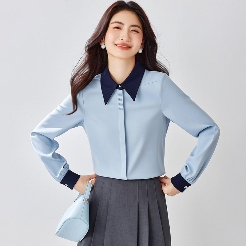 襯衫女長袖2026春秋新款設計感小眾洋氣上衣通勤氣質雪紡襯衣