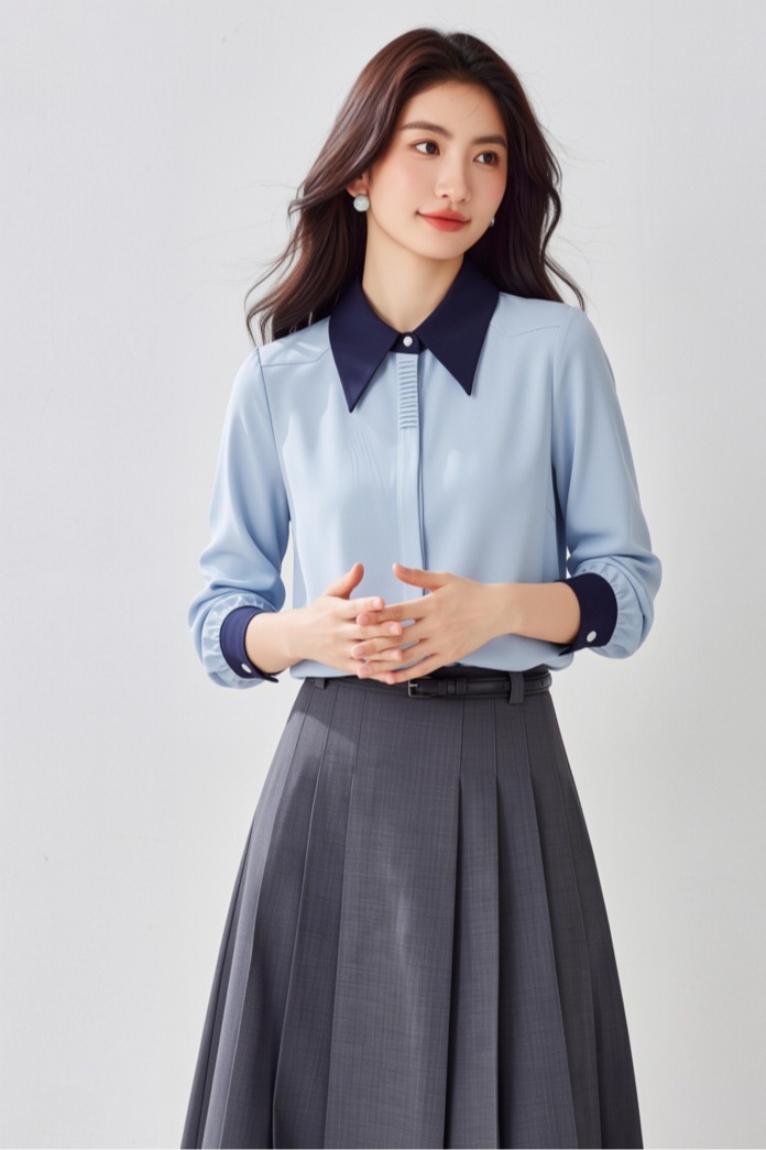 襯衫女長袖2026春秋新款設計感小眾洋氣上衣通勤氣質雪紡襯衣