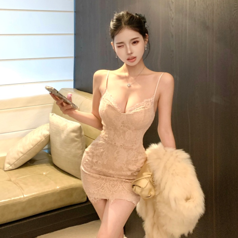 實拍實價 拉美吊帶修身顯瘦連衣裙 短款