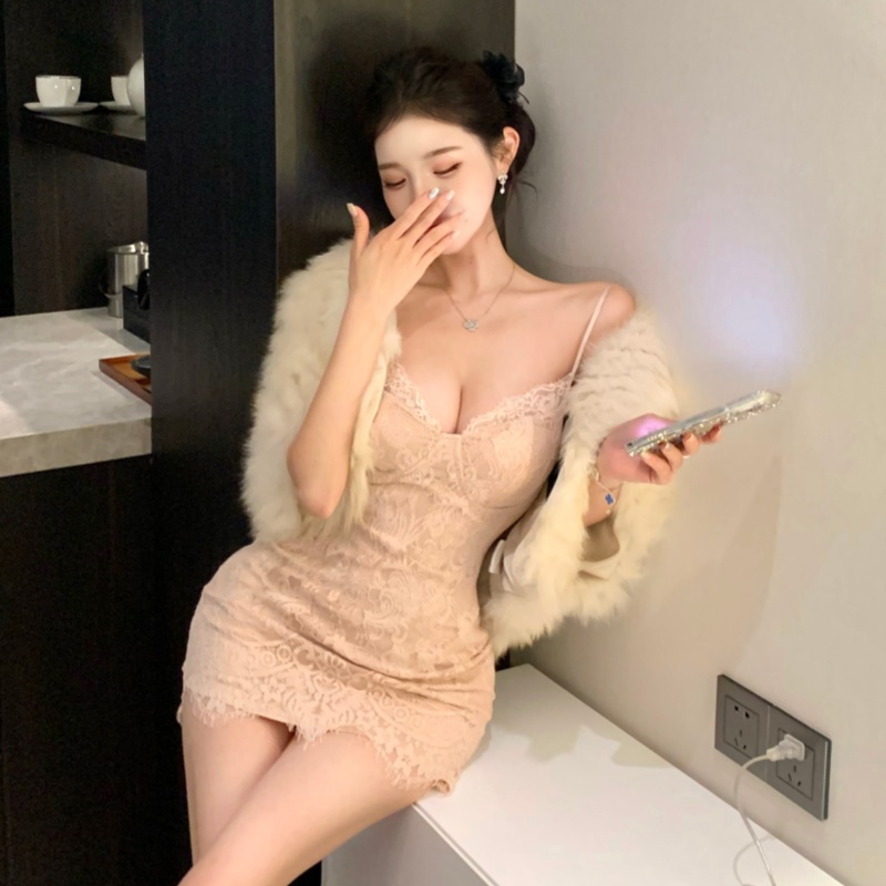 實拍實價 拉美吊帶修身顯瘦連衣裙 短款