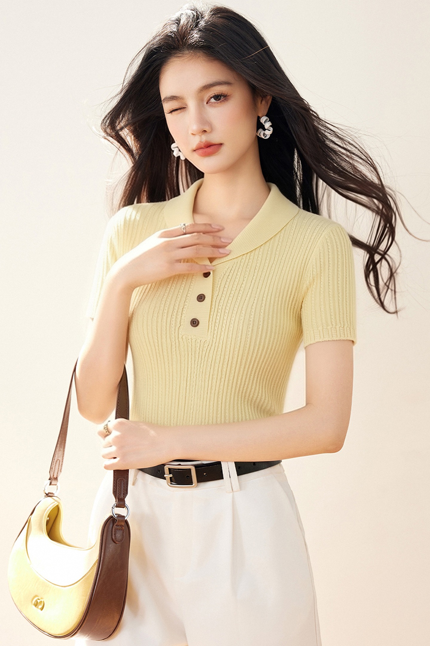 實拍◆有◆2026老錢風穿搭正肩針織短袖t恤女薄款好看夏日上衣