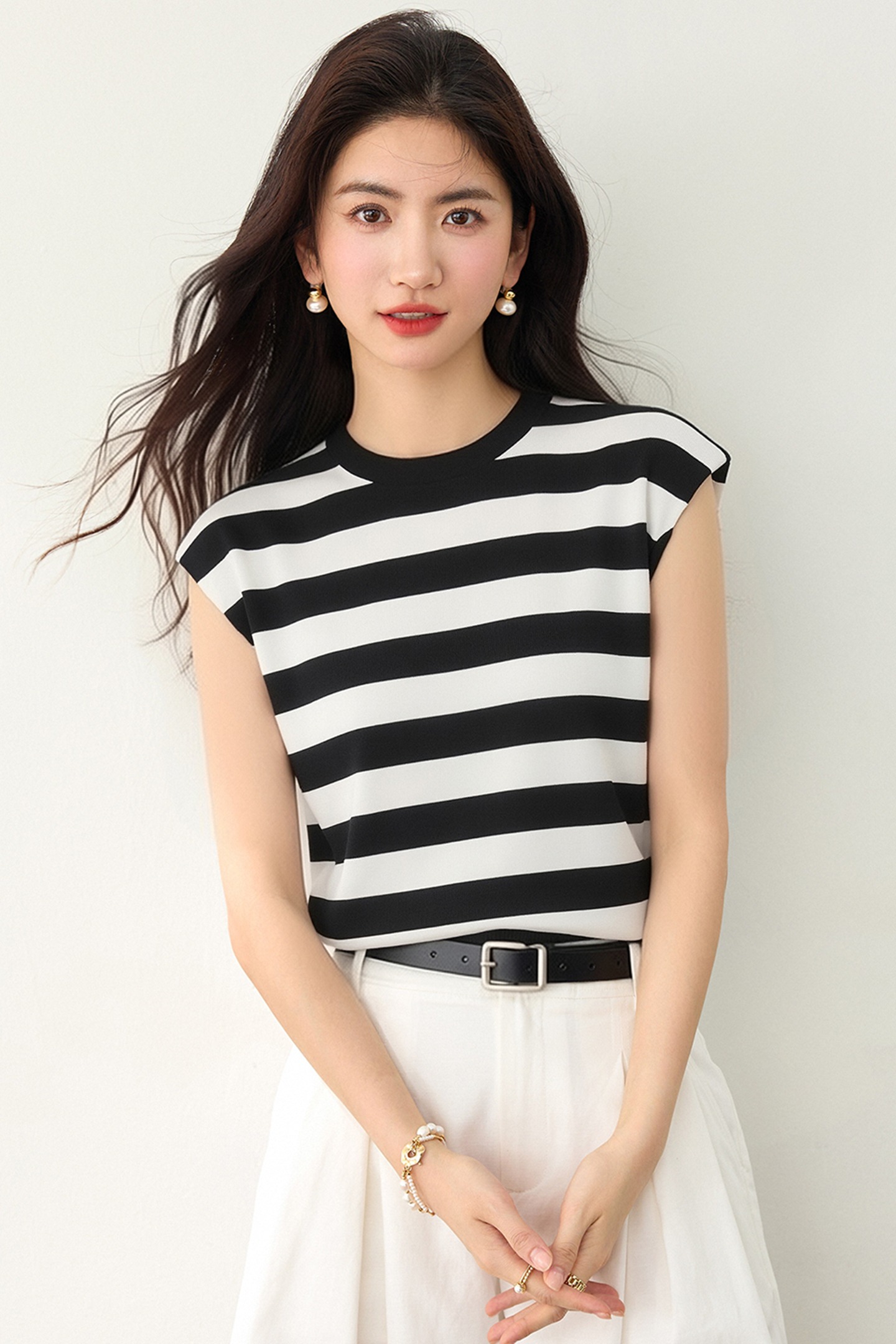 實拍◆有◆2026無袖坎肩針織馬甲夏季洋氣寬松顯瘦百搭套頭上衣