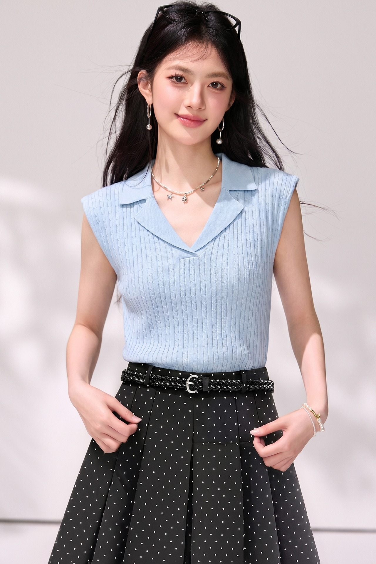 有◆2026老錢風v領短袖t恤女夏季翻領polo衫正肩體恤修身針織上衣