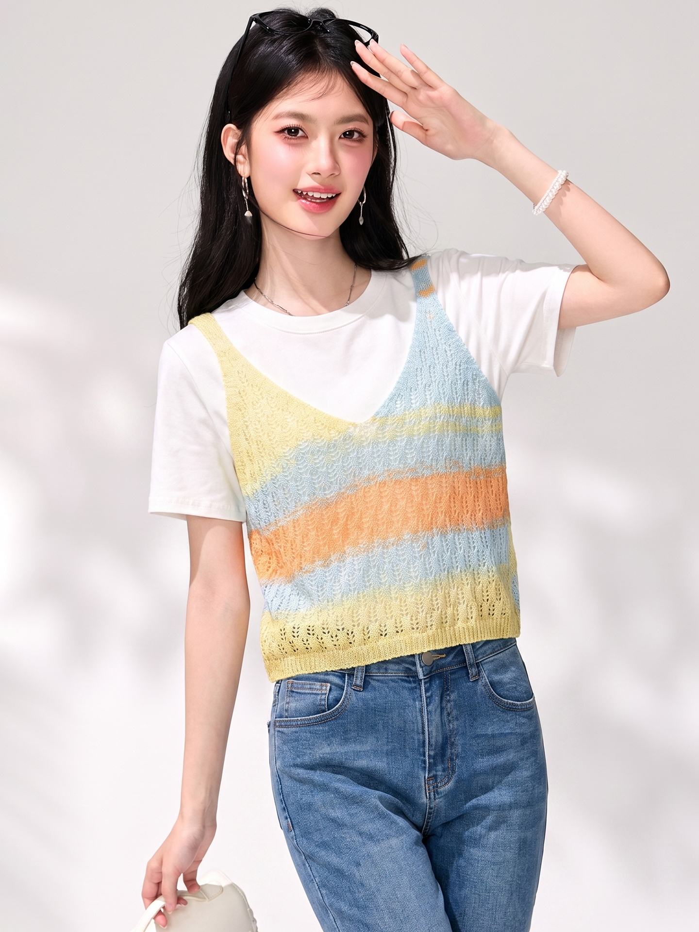 有◆2026夏季新款設計感撞色針織吊帶背心女夏季疊穿無袖上衣