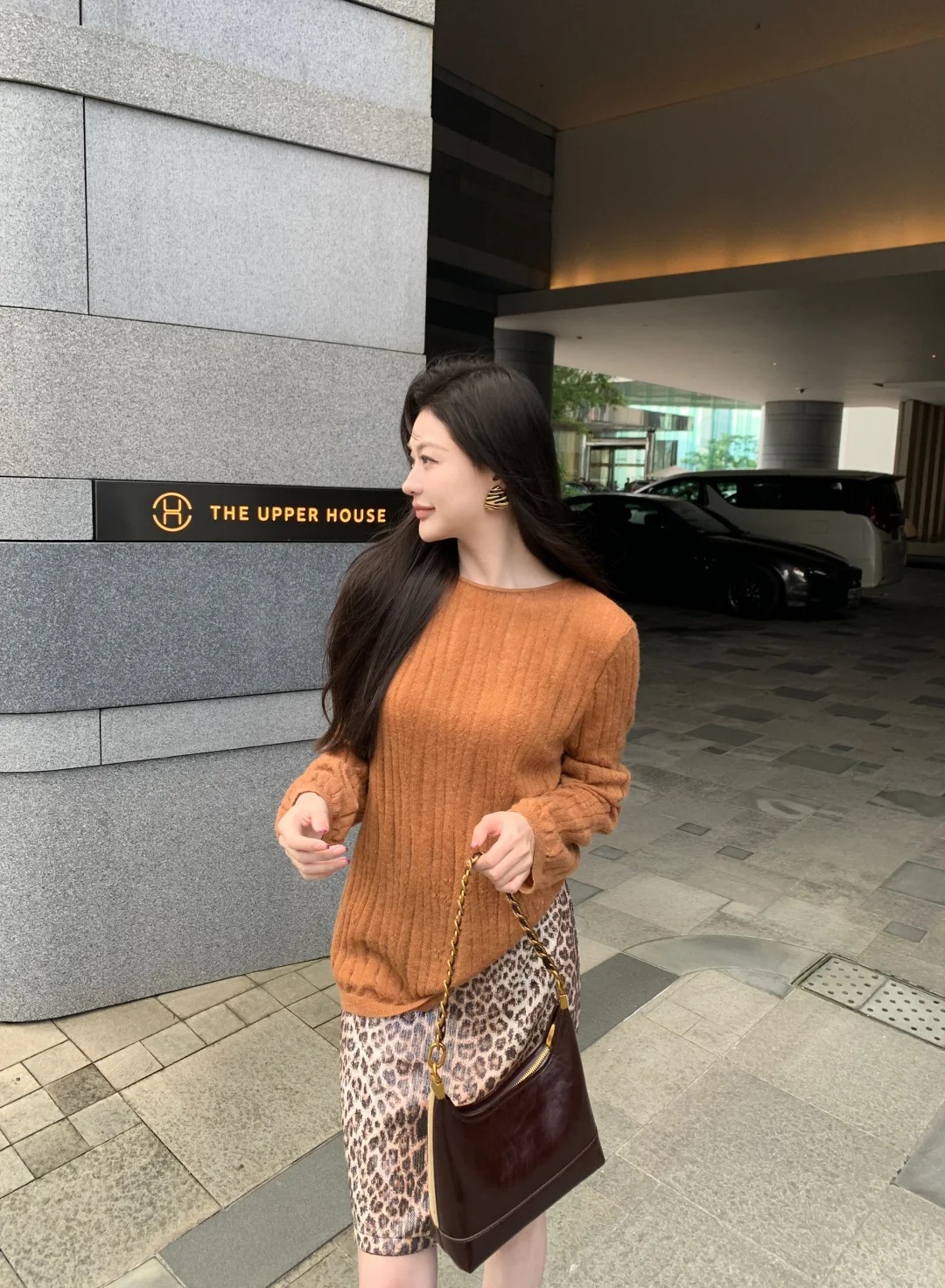 法式氣質米白色鏤空立體肌理針織衫女春秋新款松弛感圓領百搭上衣