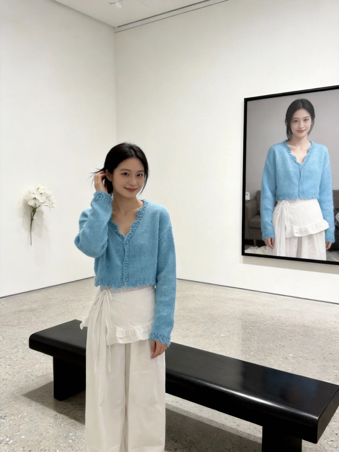 2026新款韓系設計感時髦V領針織開衫上衣女春季休閑百搭顯瘦