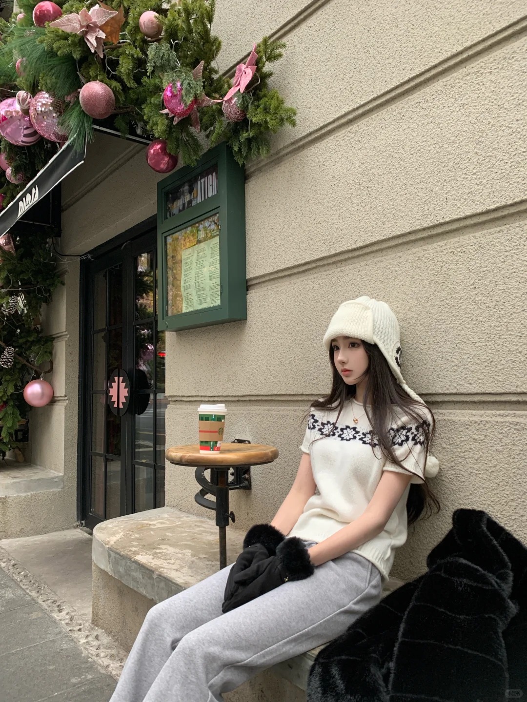 費爾島毛衣慵懶高級感女早春季新款修身套頭針織衫短袖通勤風上衣