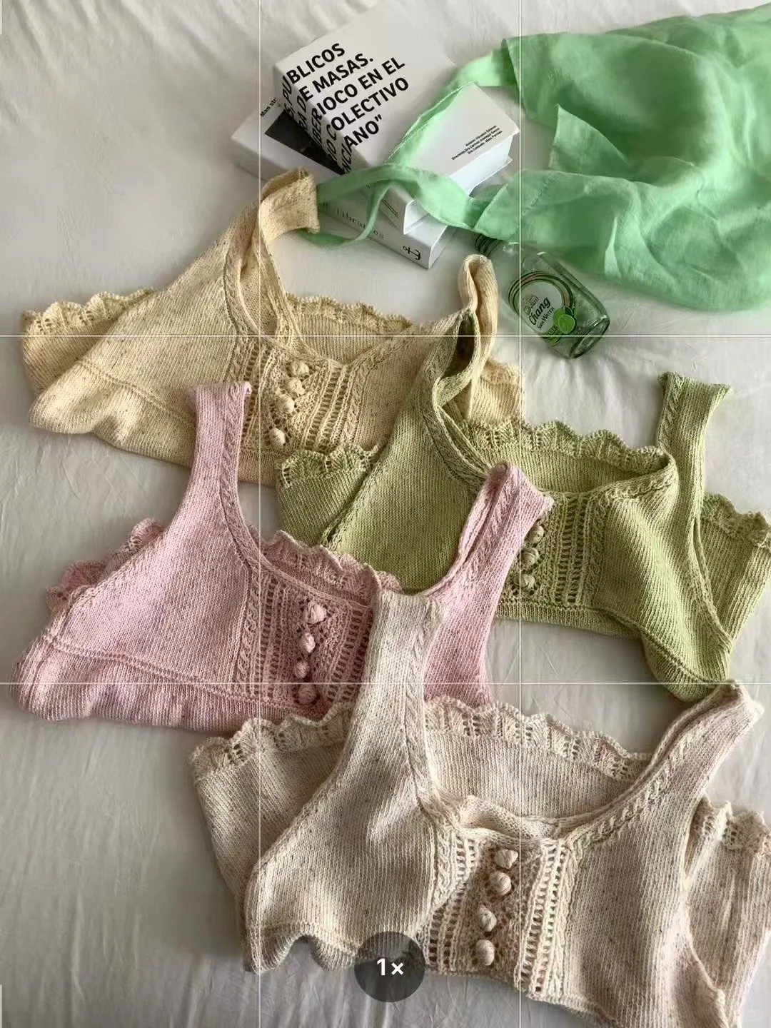 花邊下擺針織馬甲背心女春季新款寬松顯瘦俏皮感吊帶開衫外穿馬夾