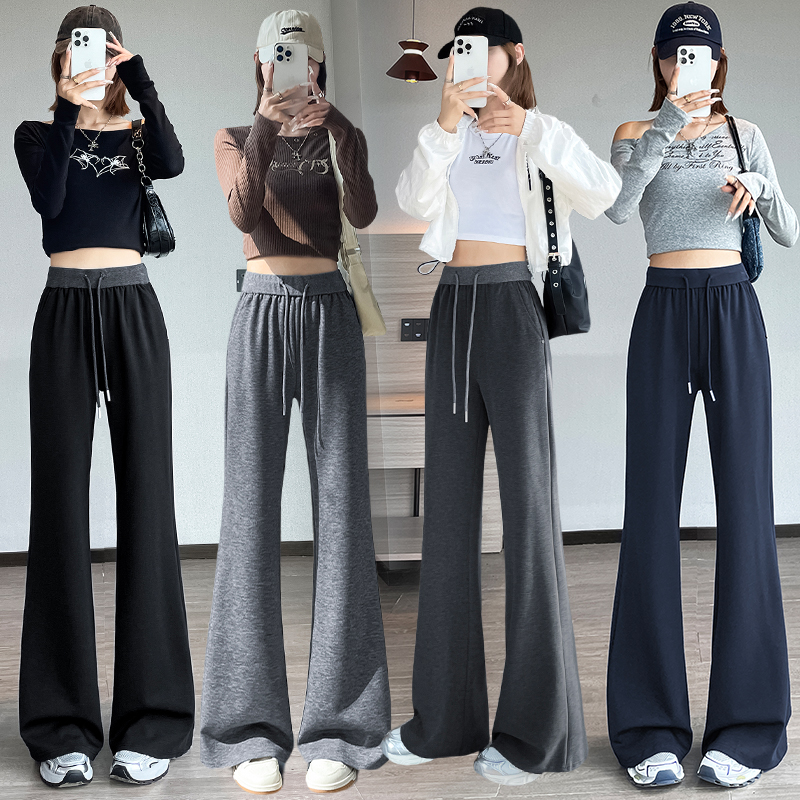 實拍  2025秋冬新款顯瘦微辣褲女韓版長腿精窄版高級感微喇叭衛褲