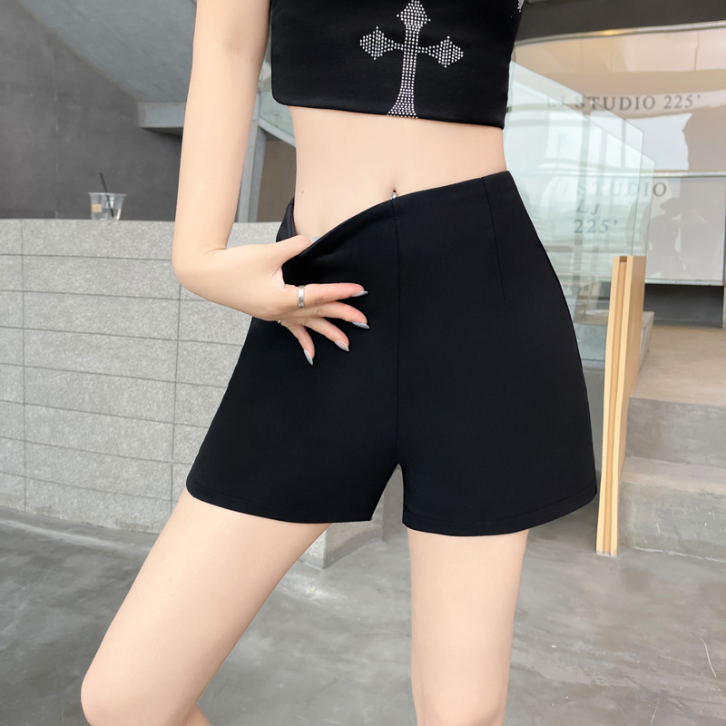 實拍黑色性感高腰西裝短褲女2026夏季小個子顯瘦辣妹彈力熱褲熱褲