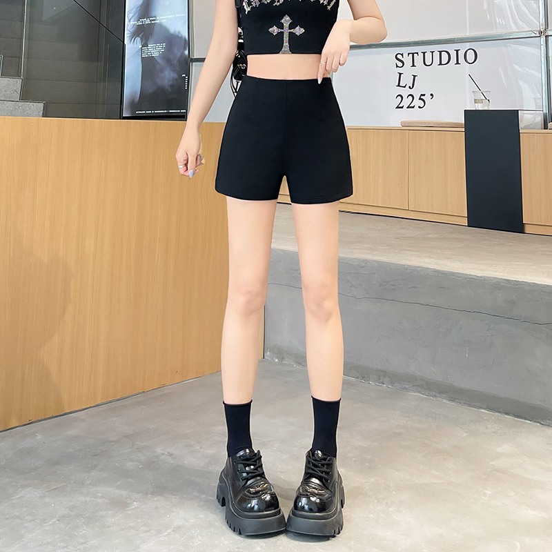 實拍黑色性感高腰西裝短褲女2026夏季小個子顯瘦辣妹彈力熱褲熱褲