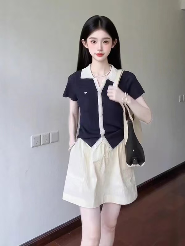 2026超火夏日小個子巨好看的夏裝穿搭配一整套上衣裙子兩件套裝女