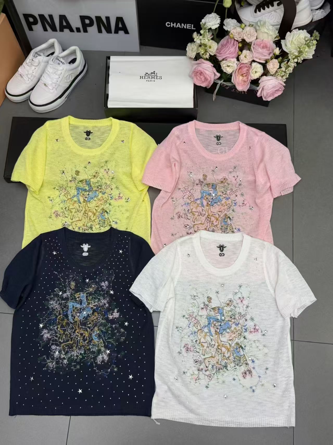 歐貨2026早春夏新款寬松白色顯瘦潮短袖t恤廳里廳氣衣服女裝上衣