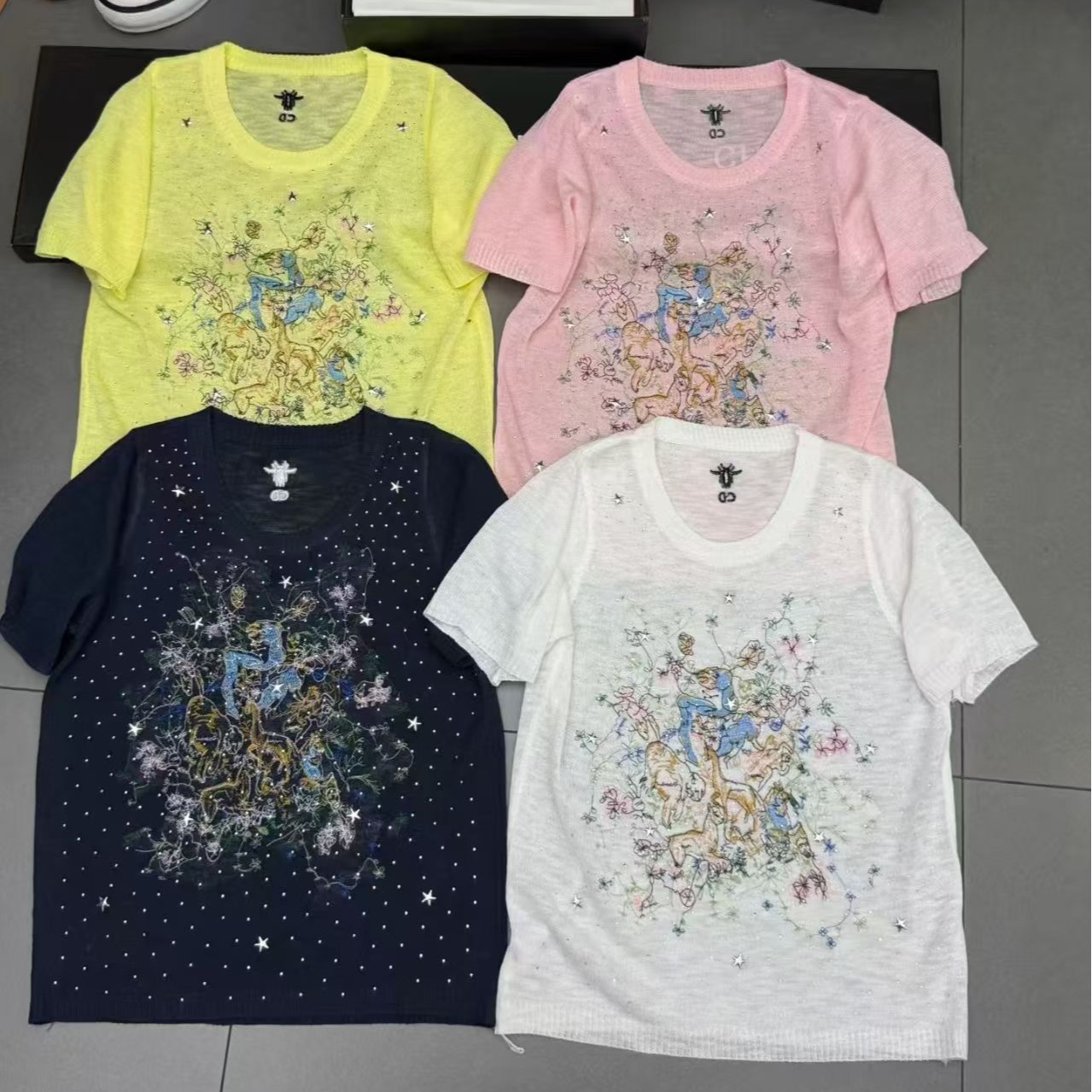 歐貨2026早春夏新款寬松白色顯瘦潮短袖t恤廳里廳氣衣服女裝上衣
