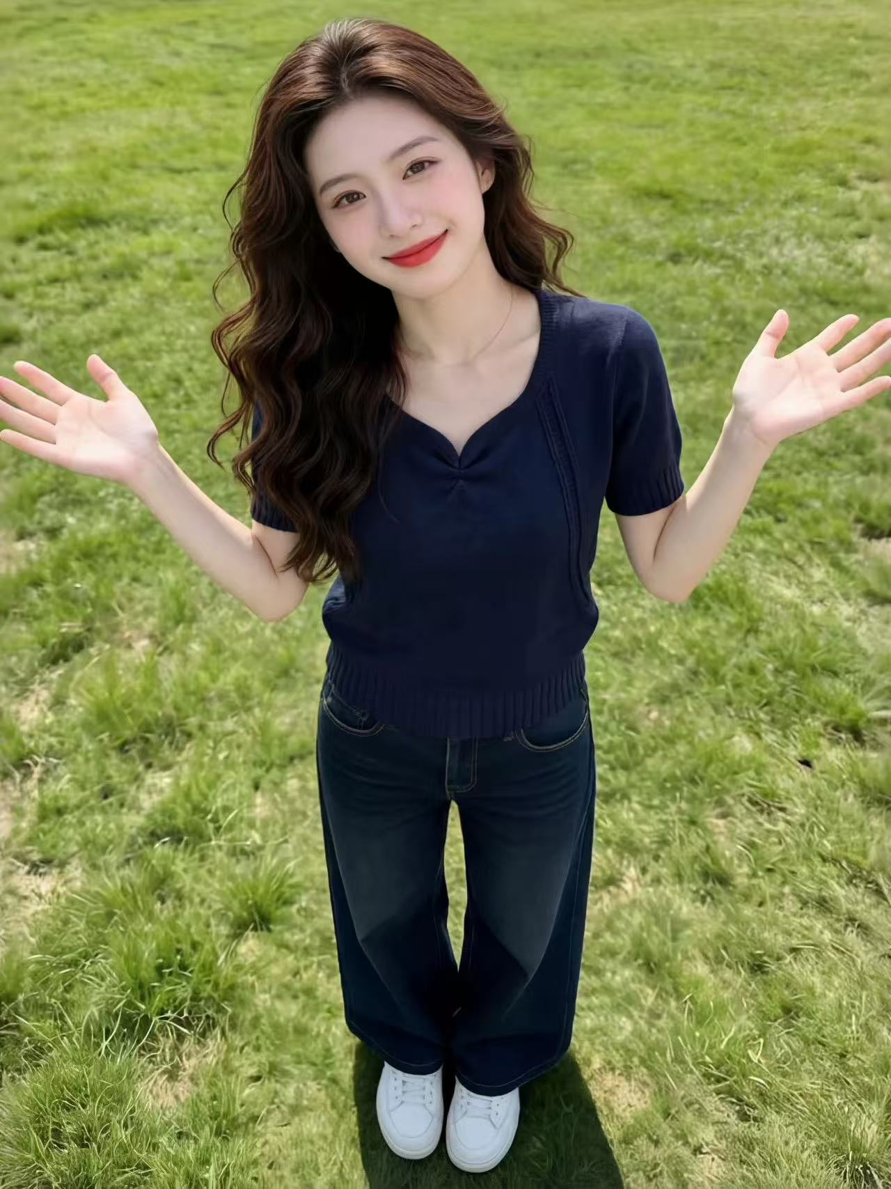 法式時尚方領別致短袖針織衫女2026夏季新款修身顯瘦收腰短款上衣