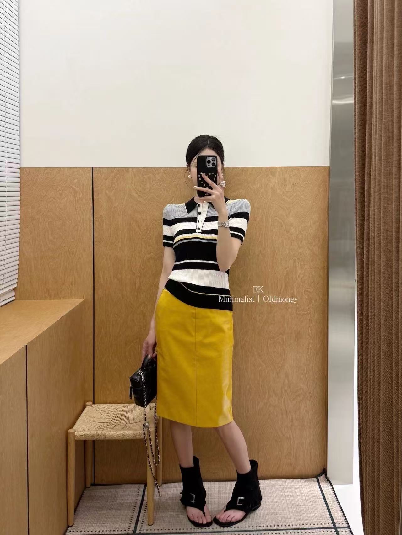 韓版復古針織條紋polo衫短袖t恤女春夏正肩翻領短款修身毛衣上衣