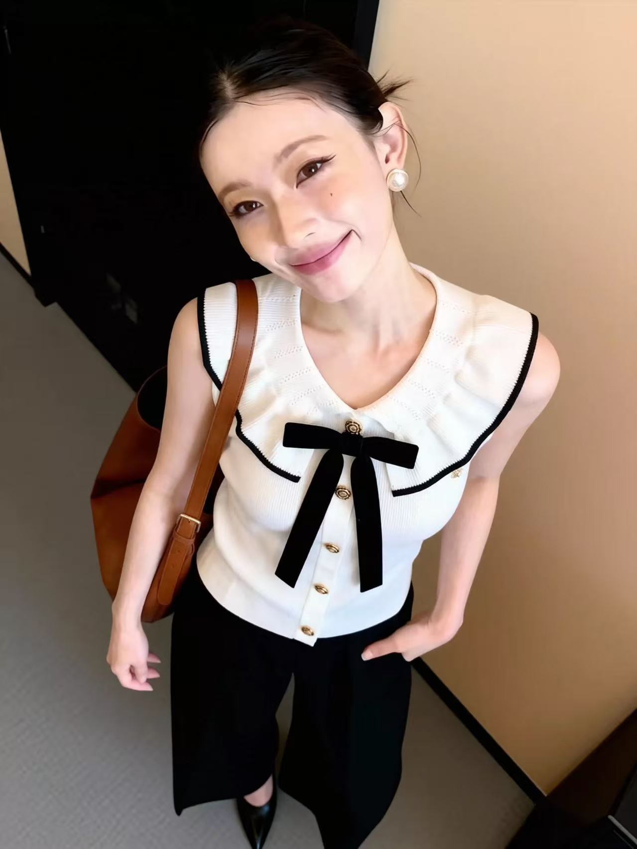 歐貨重磅2026年夏季新款娃娃領針織衫高級感穿搭漂亮上衣女裝潮