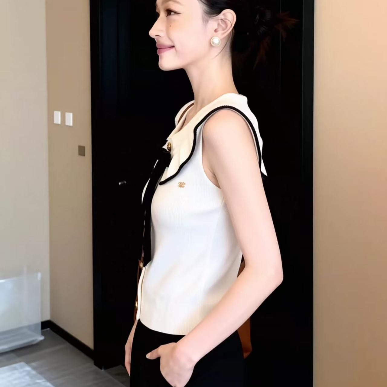 歐貨重磅2026年夏季新款娃娃領針織衫高級感穿搭漂亮上衣女裝潮