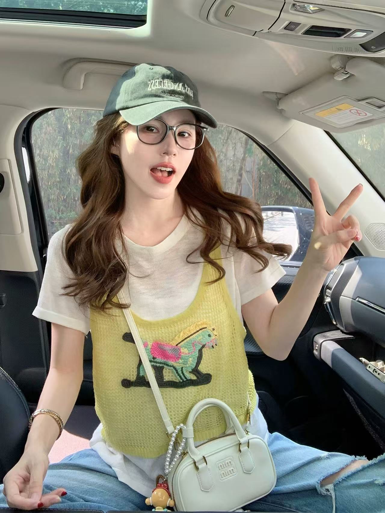 假兩件拼接短袖t恤女2026新款夏季薄款設計感寬松減齡小個子上衣